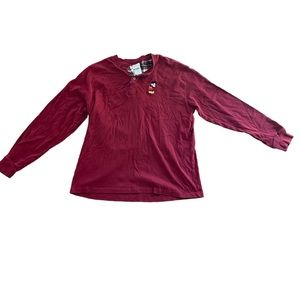 Disney Mickey Mouse Henley Flannel Long Sleeve Shirt Sz Large